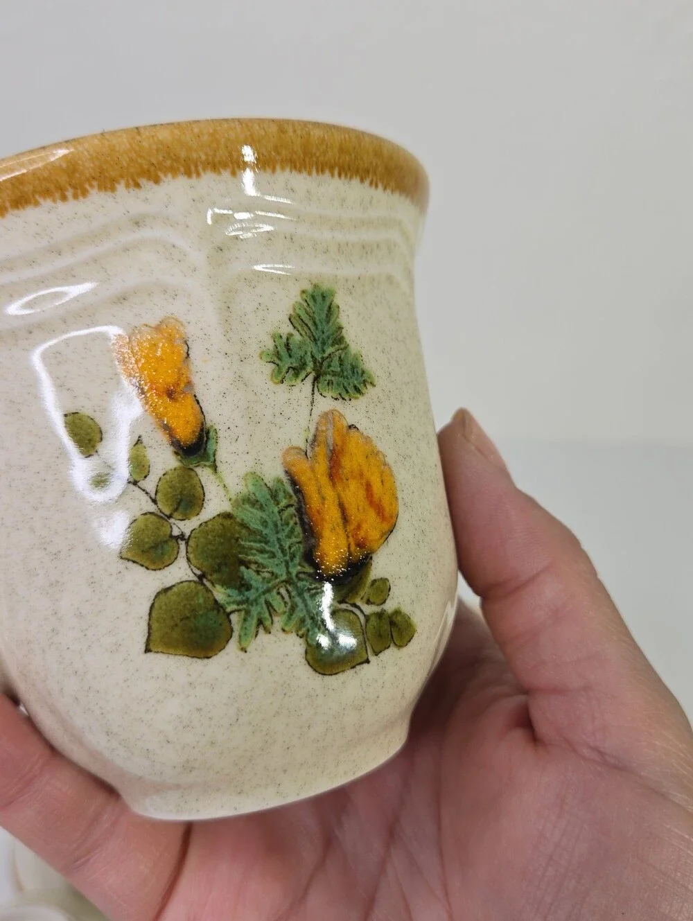 Vintage Mikasa Garden Club Petunias EC401 Stoneware Coffee Mug Tea Cup‎ Set of 4